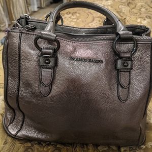 Metallic Leather Handbag by Franco Sarto.